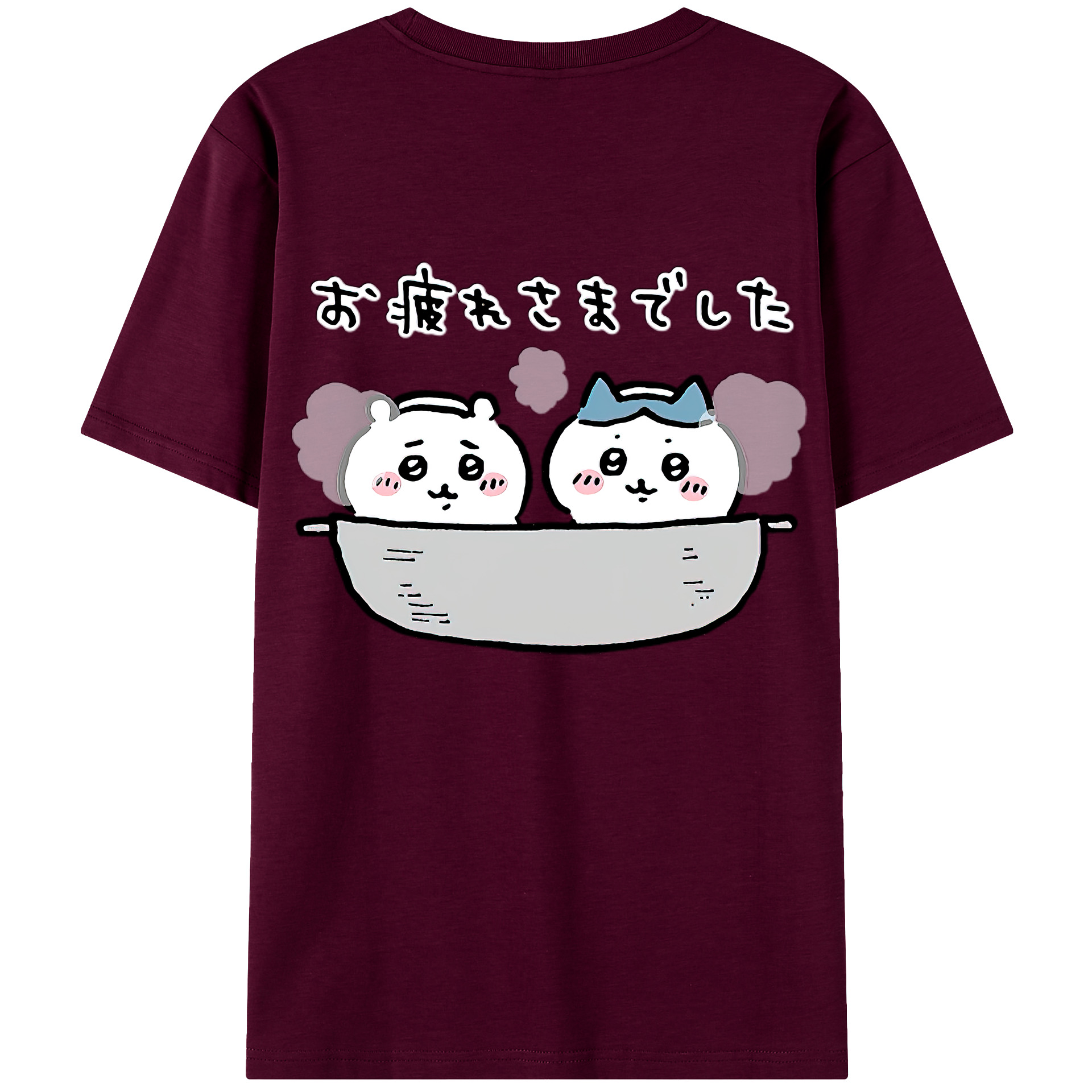 （画像用） ちいかわ ハチワレ Chii-kawa hachiware レディース半袖Tシャツ(バックプリント)